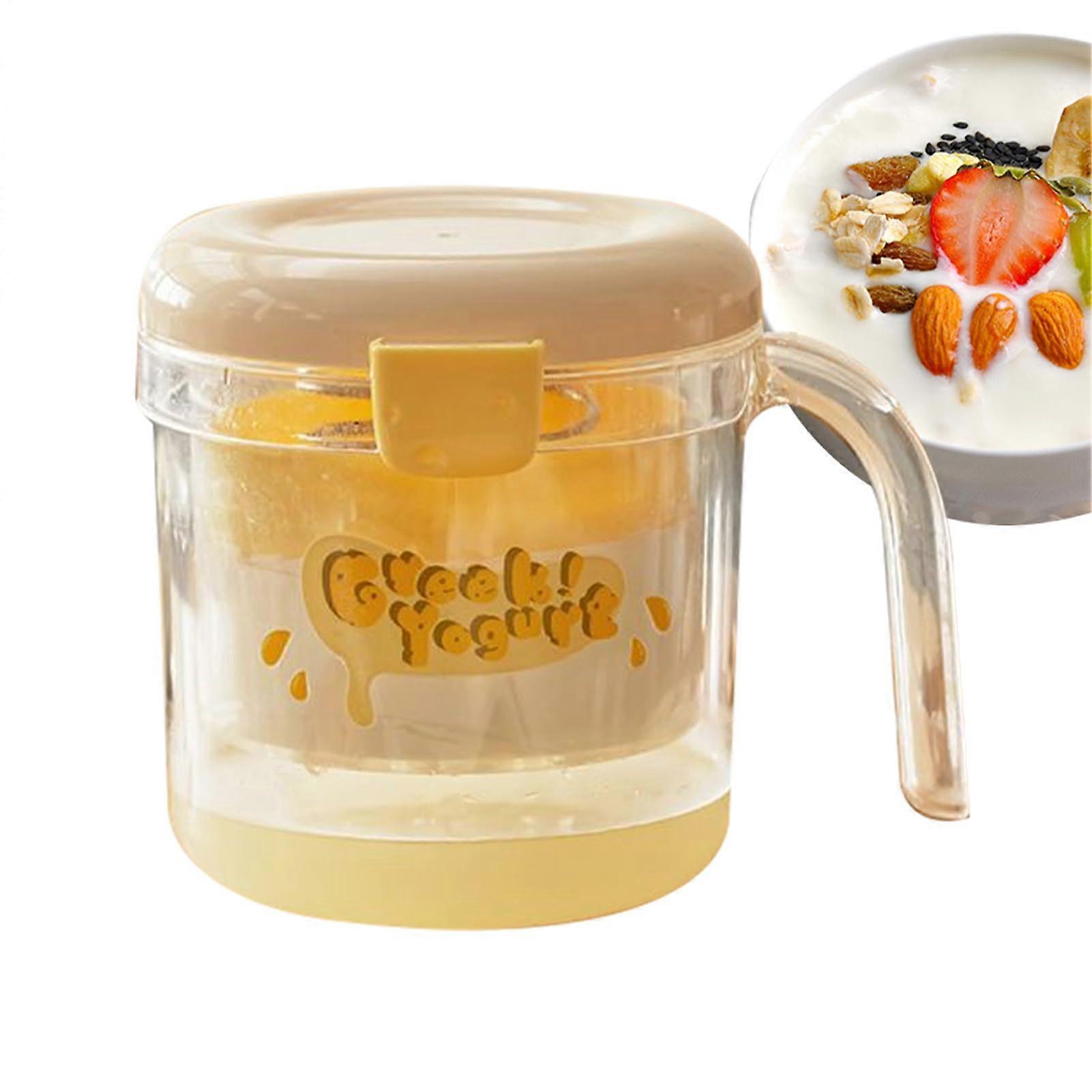 Yogurt Filter Stainer Homemade Yogurt Filter Separator Fine Mesh Bags Curd Maker For Teens To Adults Beige Yellow