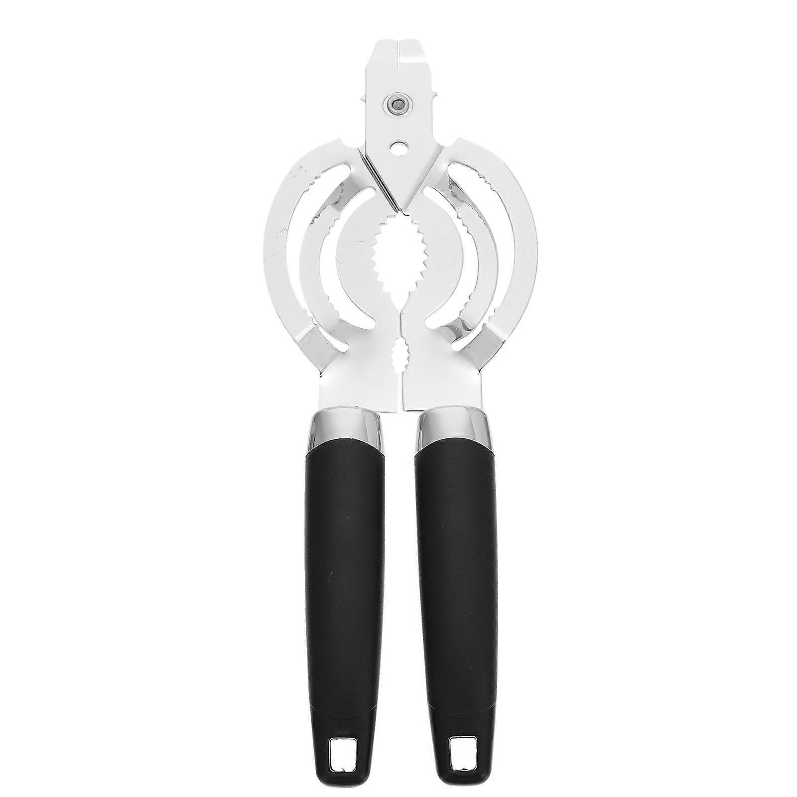 Multi Functional Bottle Opener Beverage Black 25x10x2cm Ergonomic Handle Multifunctional Design Bar Tool 1Set