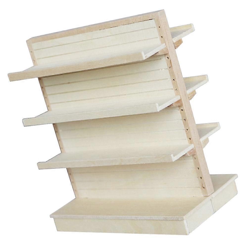 Miniature Shelf Wooden Shelf for Decor 5Pcs Simulation Doll Furniture