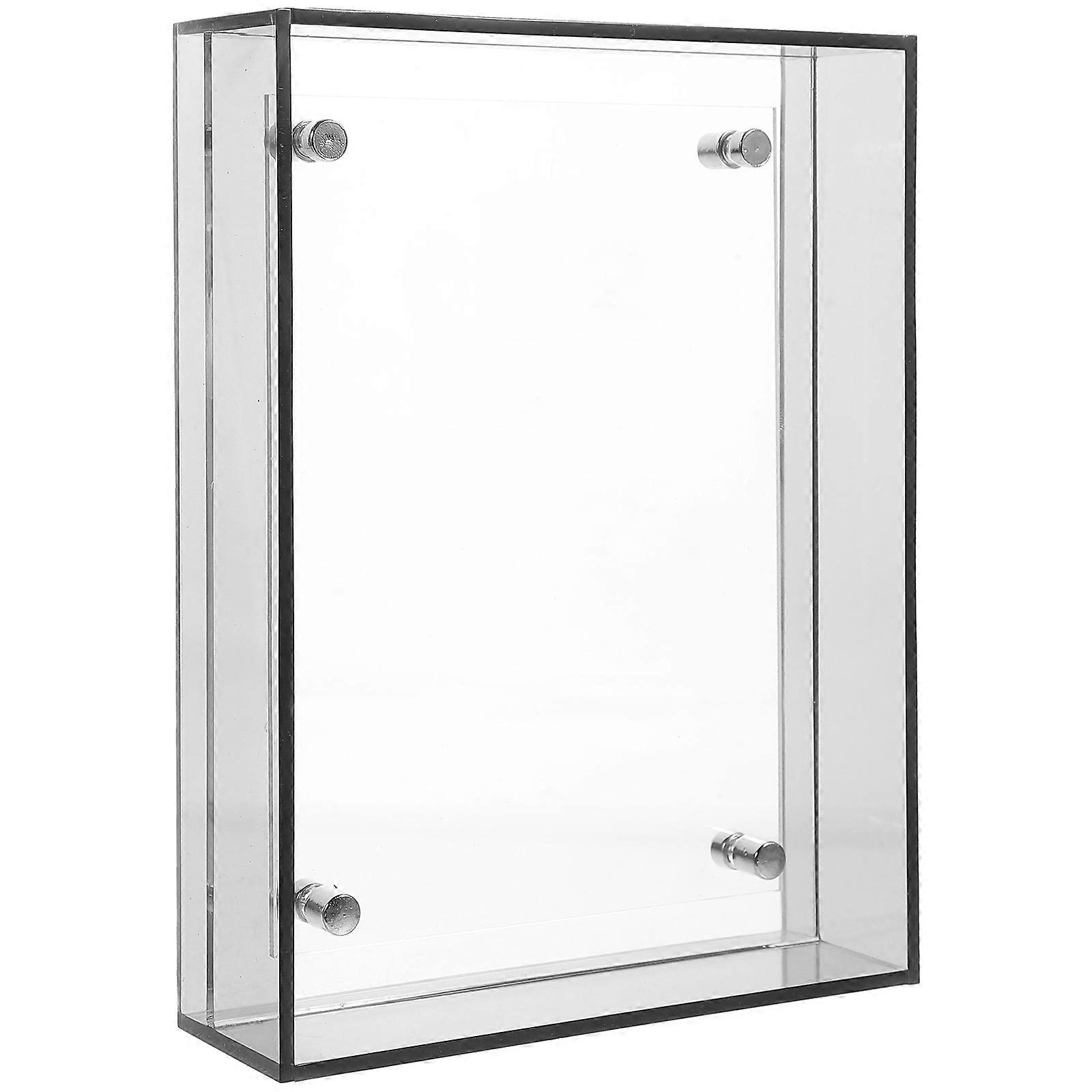 Acrylic Poster Frame Desktop Display for Certificates 5Pcs Grey Set