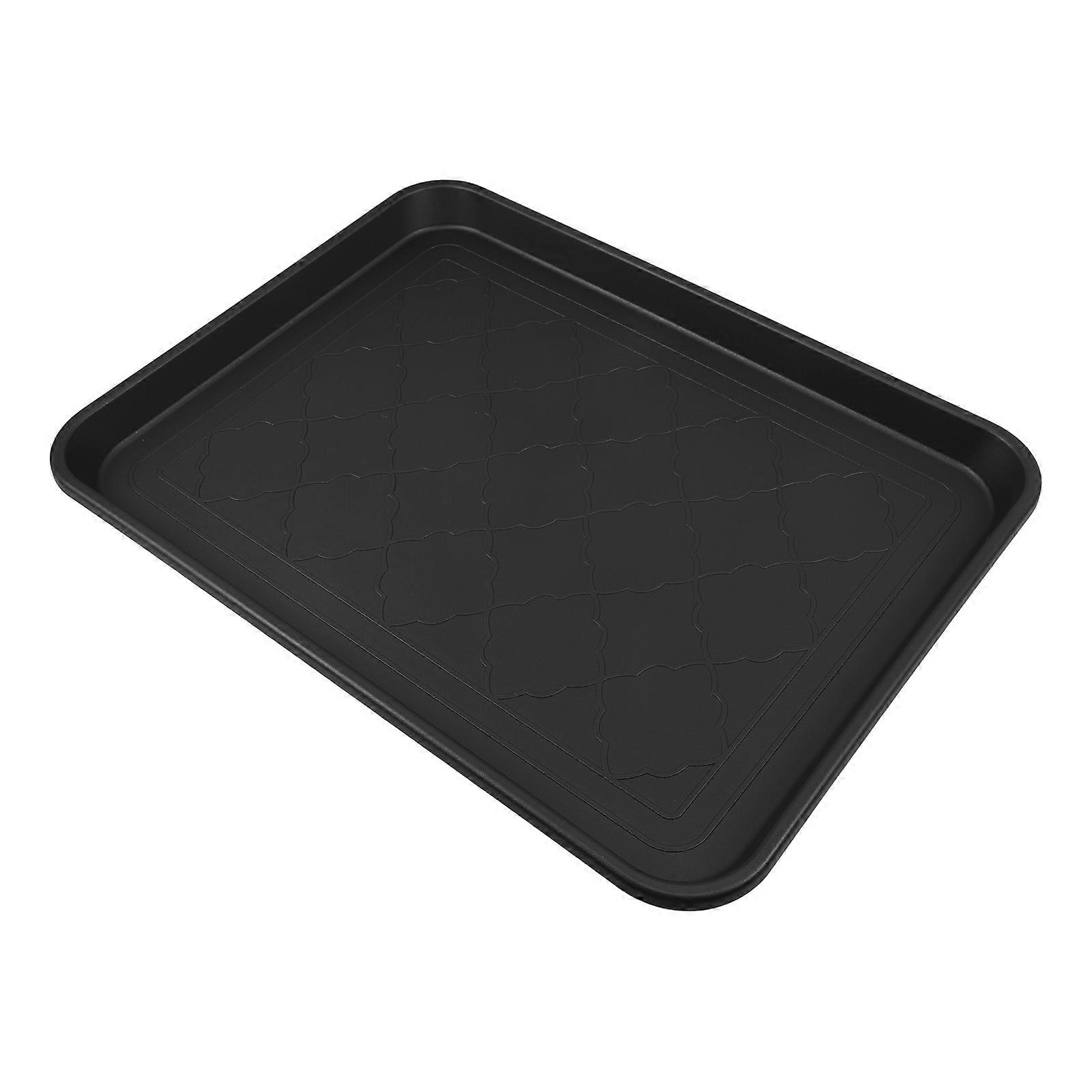 Shoe Storage Box Small Boot Tray Mat For Indoor And Outdoor Use Black 42.00X32.00X3.00CM 1Set