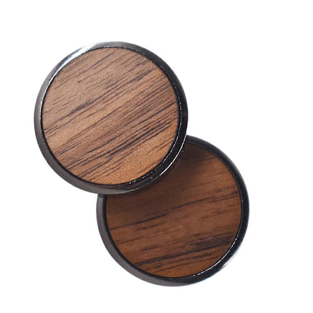 Coffee Wooden Sleeve Button Shirt Button for Decoration 2Pairs Cuff Studs