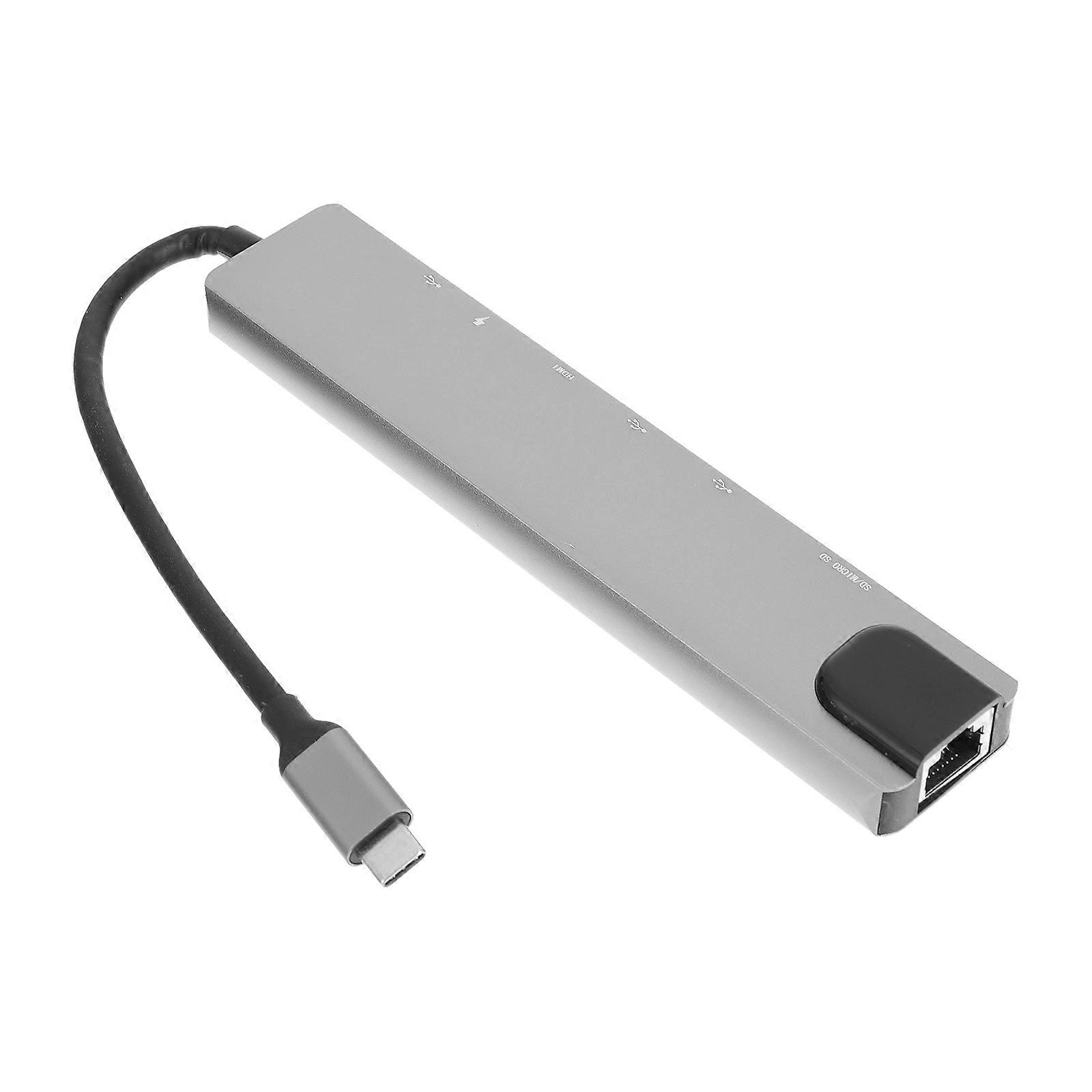 Multi Port USB Hub 8 in 1 Type- Splitter for Computer 3Pcs USB Docking Station