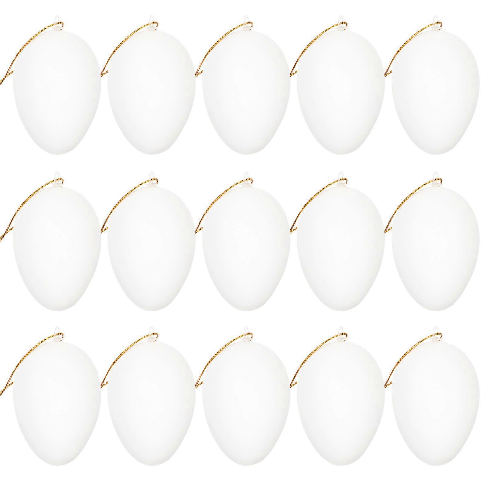 White Easter Eggs Hanging Egg Decorations Creative for 3Sets DIY