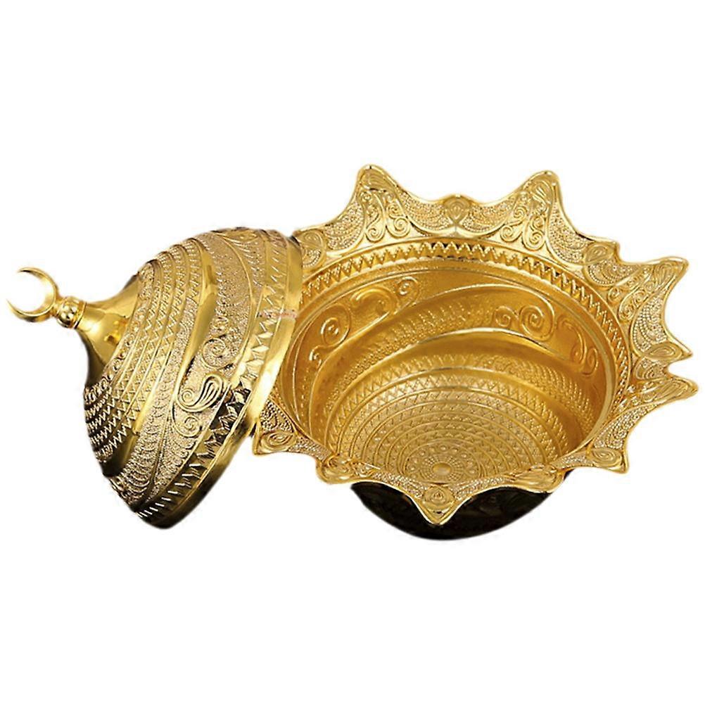 European Style Small Storage Holder For Nuts And Candies Home Use With Lid 4.1X4.1X6.7In 2Pcs