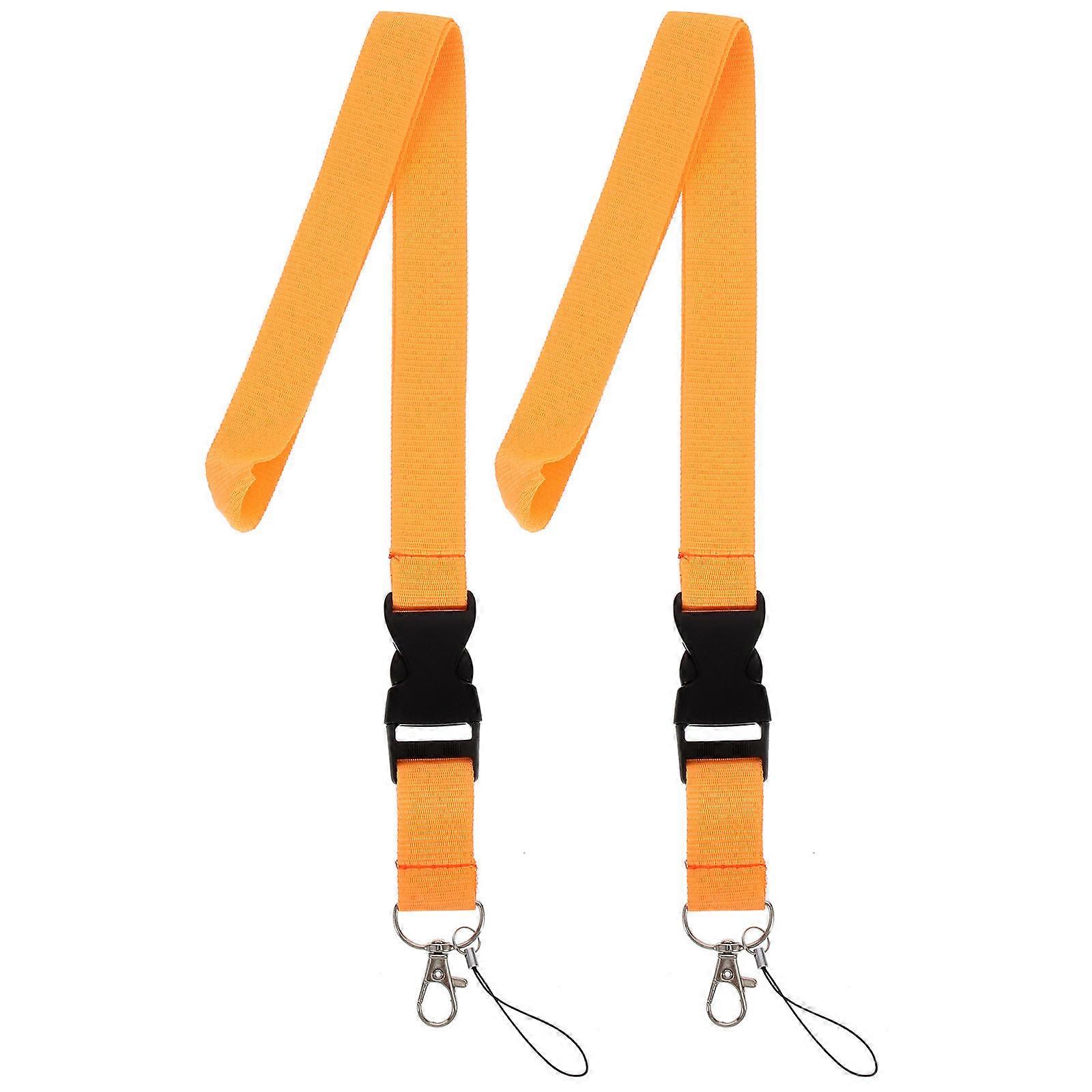 Decorative Phone Strap Key Lanyard for Phone 6Pcs Orange Polyester