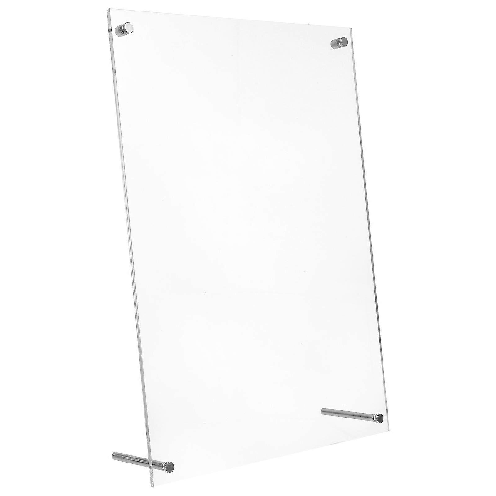 3Pcs Acrylic Photo Frame for Certificate Display on Tabletop Clear