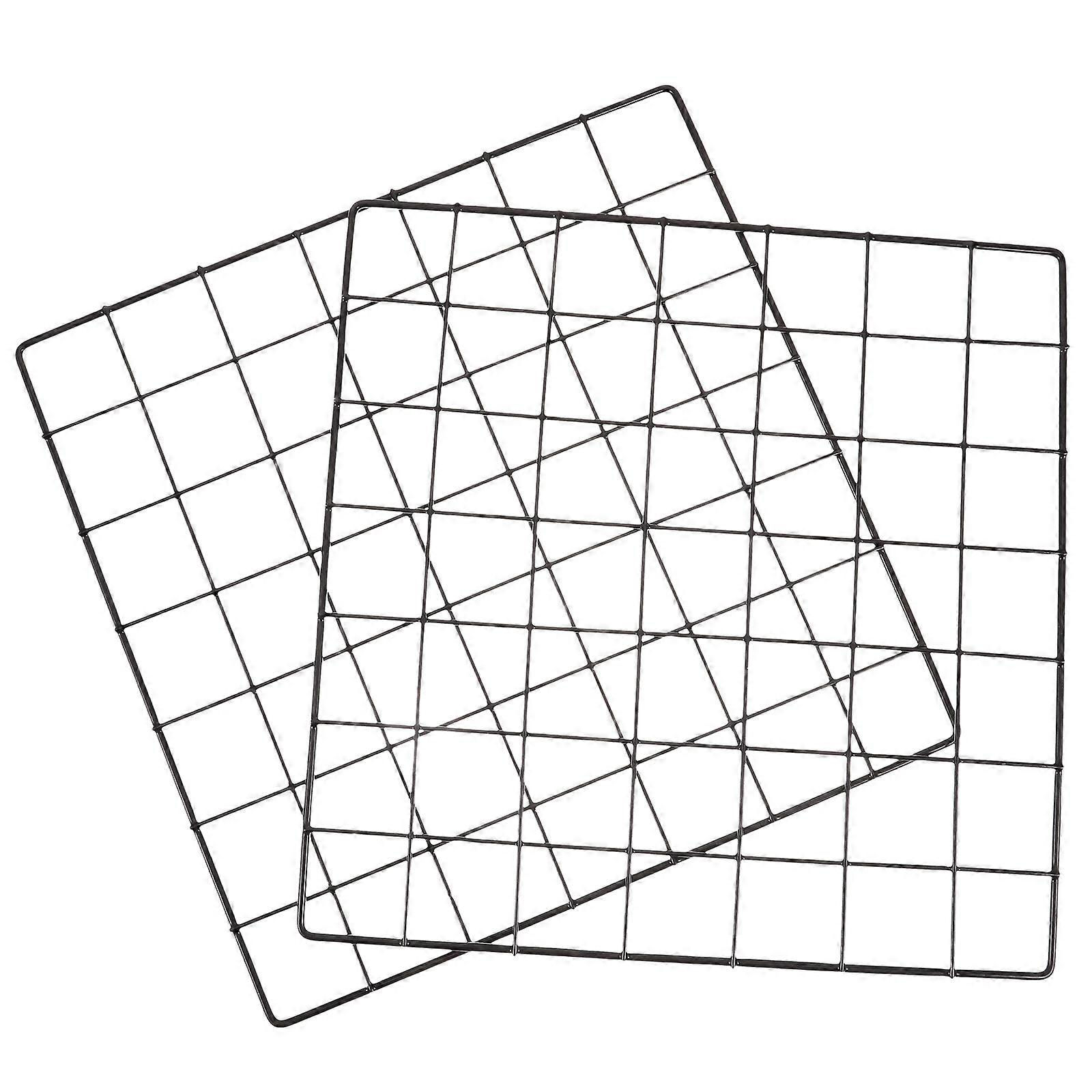 Square Wall Grid Board Photo Display for 10Pcs Iron Wall Grid