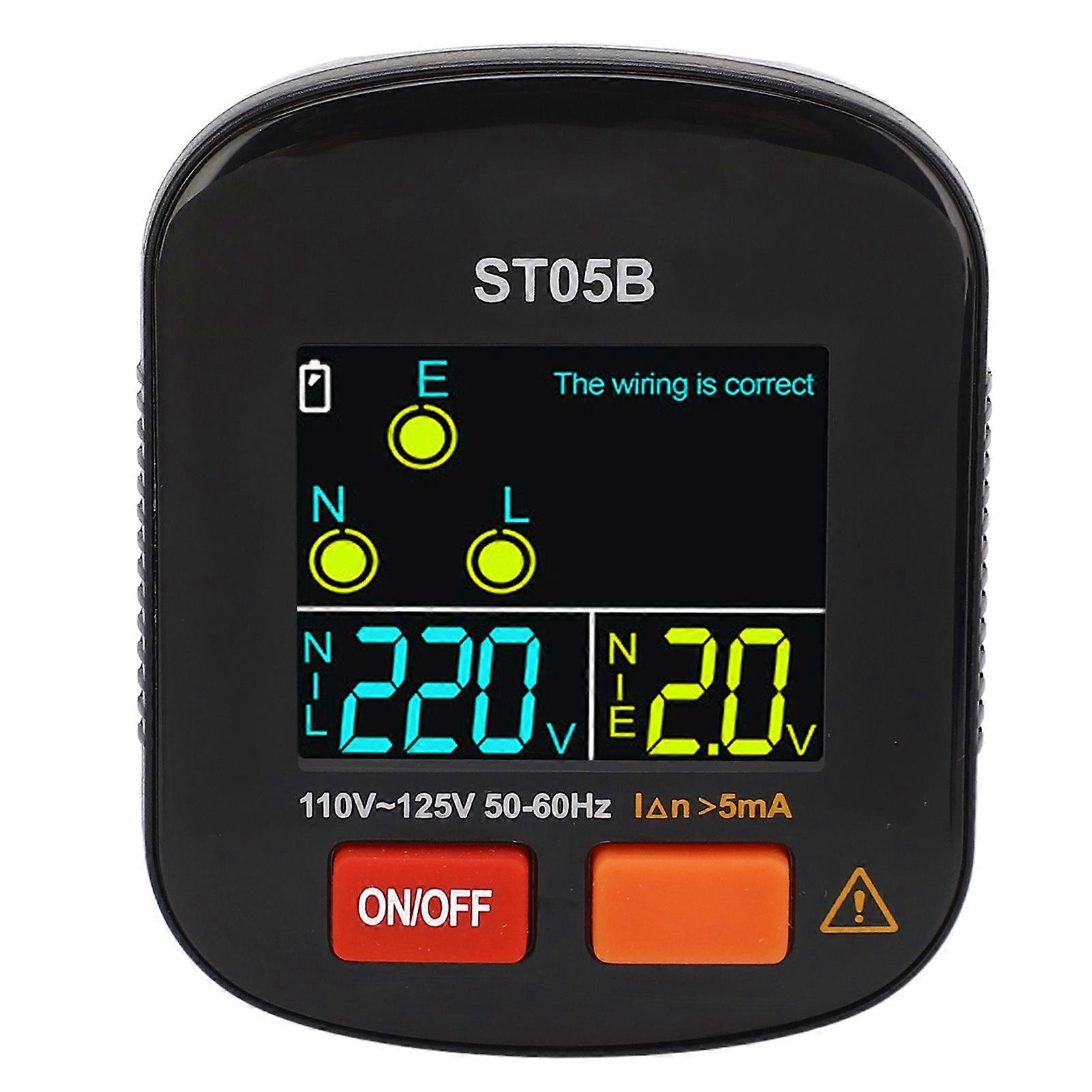 High quality  ST05B US standard socket tester 110-125V phase detector digital