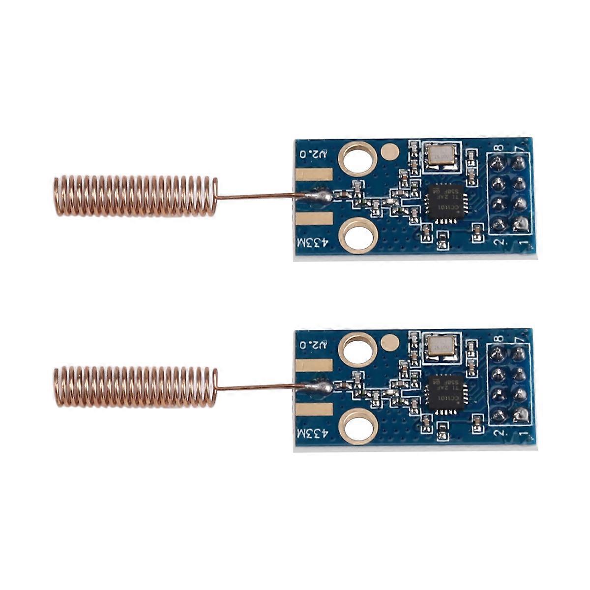 2Pcs CC1101 Wireless Transceiver Module 433MHz Distance Transmission Board Wireless Transceiver Modu