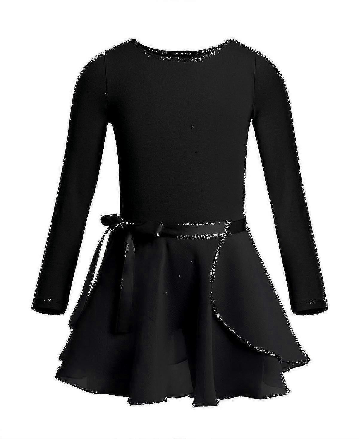 Tytöt Balettimekko Voimistelu Leotards Lasten pitkähihainen baletti Tanssivaatteet sifonki Sidotut hameet Lapset Rusetti Ballerina Vaatteet -bba