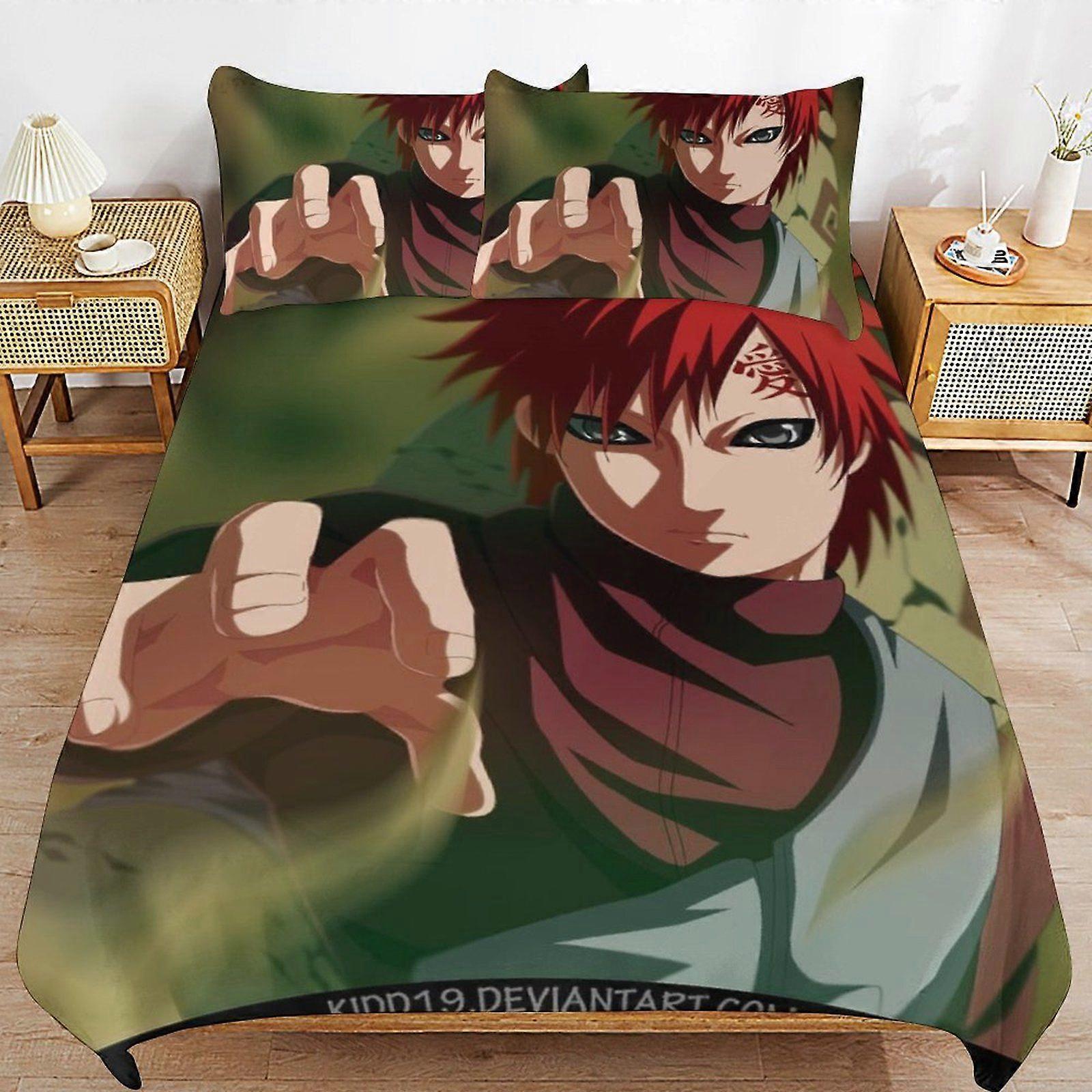 u352 Gaara Bedding System Smooth Fabric Zipper Closure Comfortable Texture Soft Feel Duvet Cover Sets Pack i352