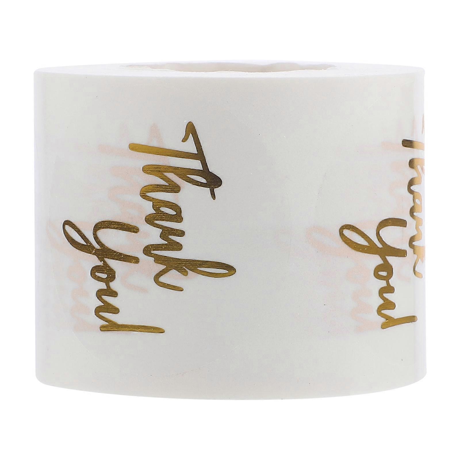 Small Thank You Stickers Round For Party Gift Giving 3.80X3.80X0.01cm Assorted Color Box Sealing Adhesive 500Pcs