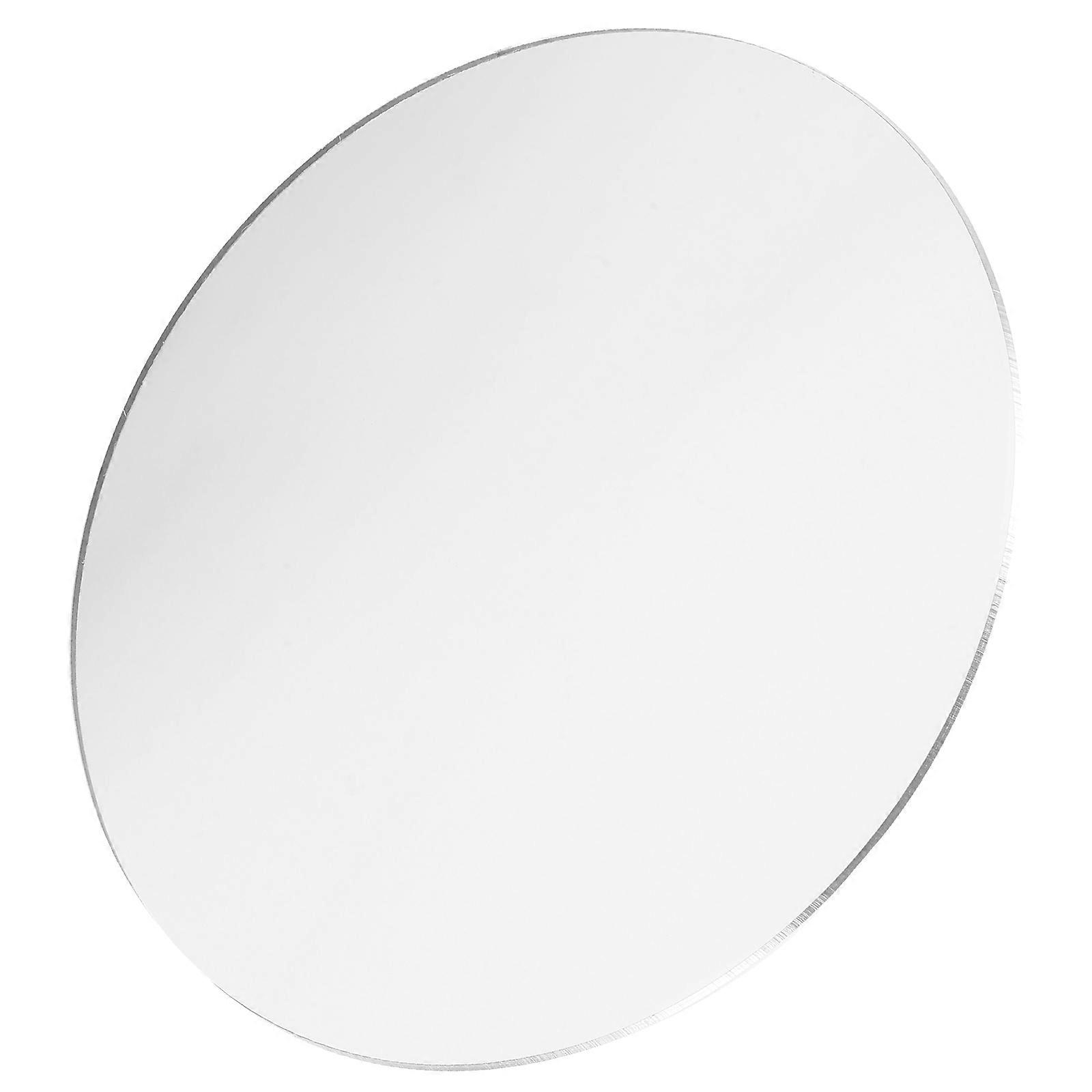 Acrylic Mirror Props Round Mirror for Makeup Use 4Pcs Silver Color