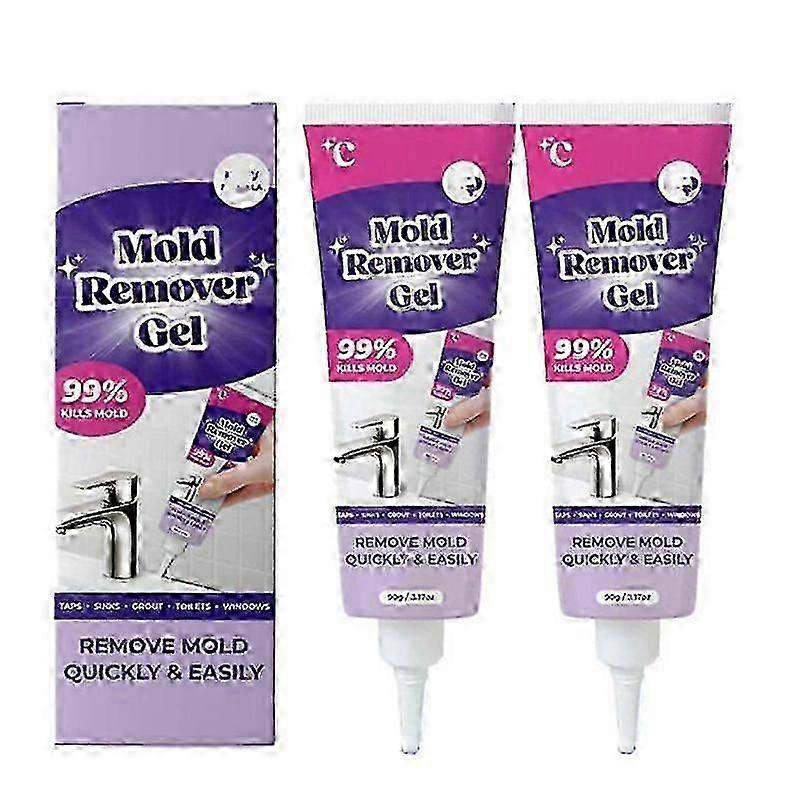 2 szt. Żel do usuwania pleśni i pleśni Magic Remover do ścian i płytek szklanych, klej do czyszczenia, żel do usuwania pleśni, silny środek do usuwania plam