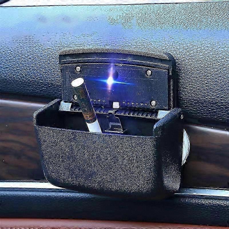 LED Lighted Car Ashtray with Cover Portable Smokeless Auto Accessory Multi-Function Vehicle Supplies for Drivers