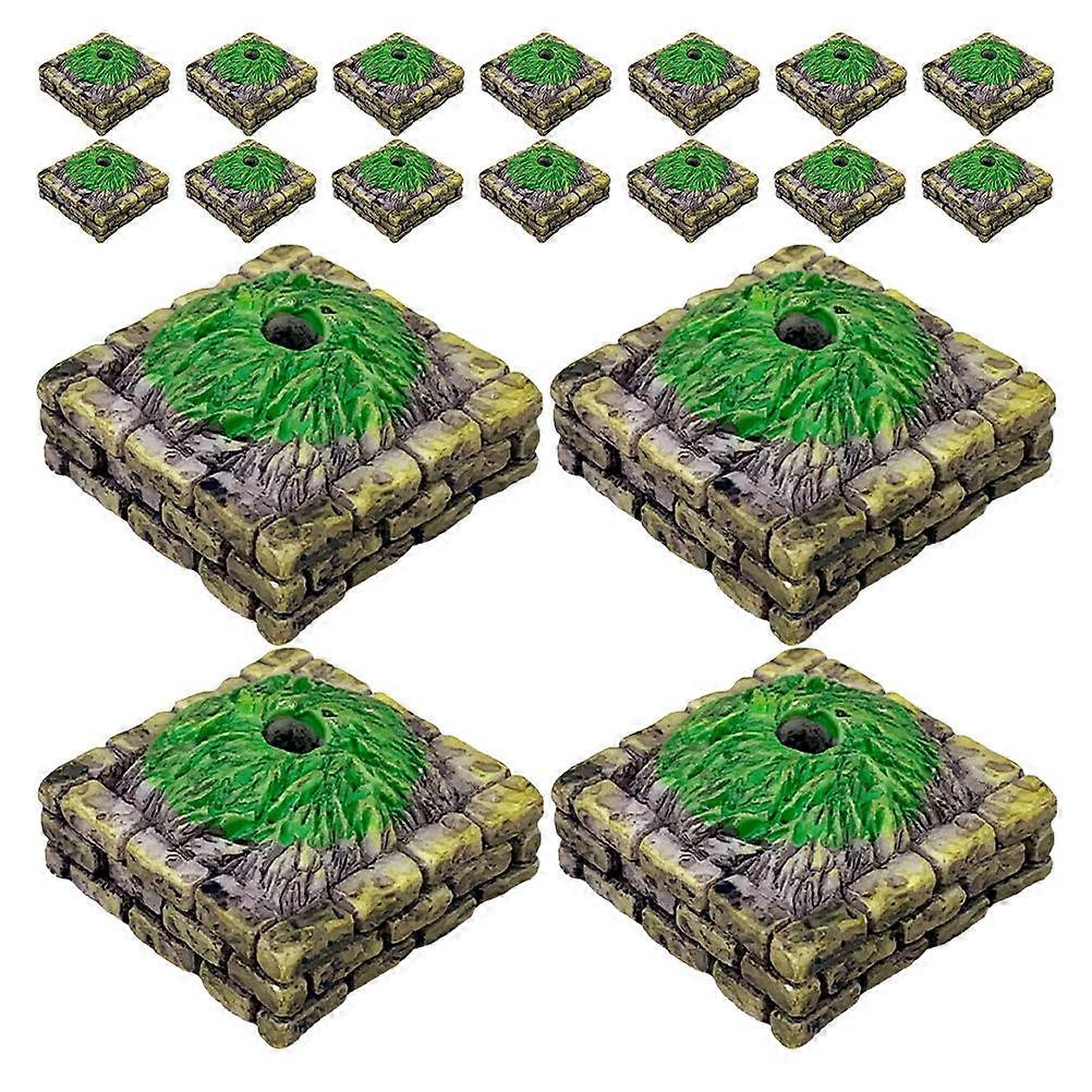 Miniature Resin Tiny Tree Base for Sand Table and Garden Decor 60Pcs