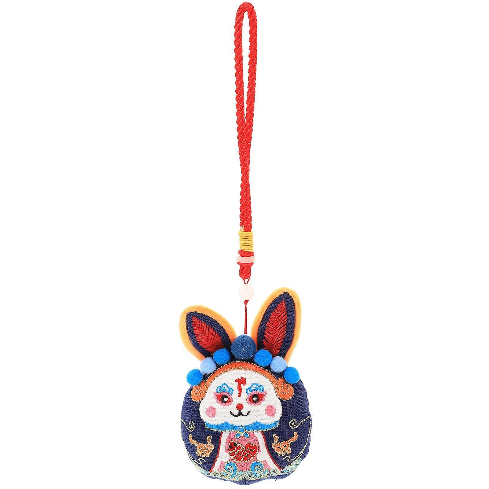 Plush Rabbit Doll 4Pcs Blue Hanging Rabbit for Versatile Home Decor