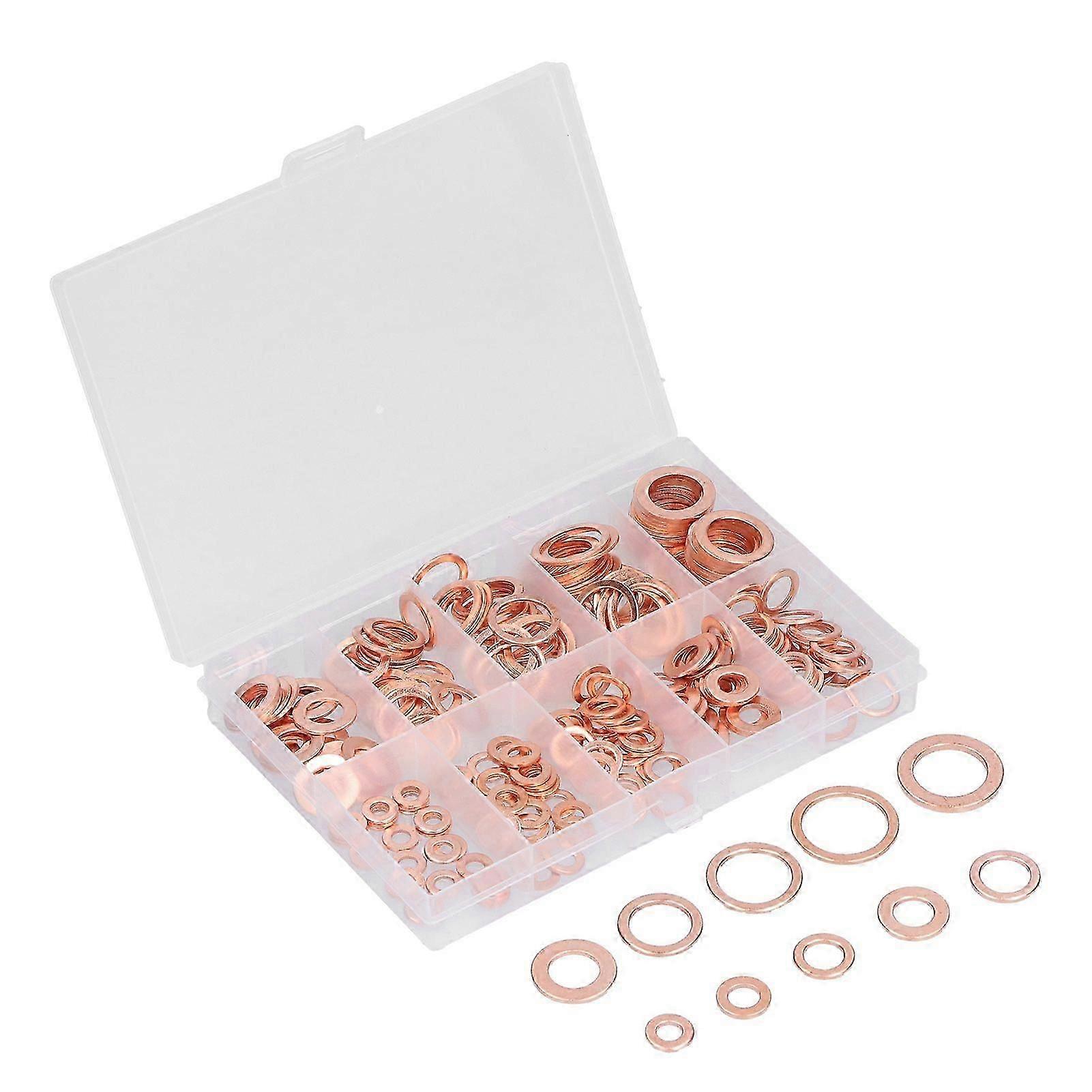 High quality  220PCS boxed copper gasket combination set