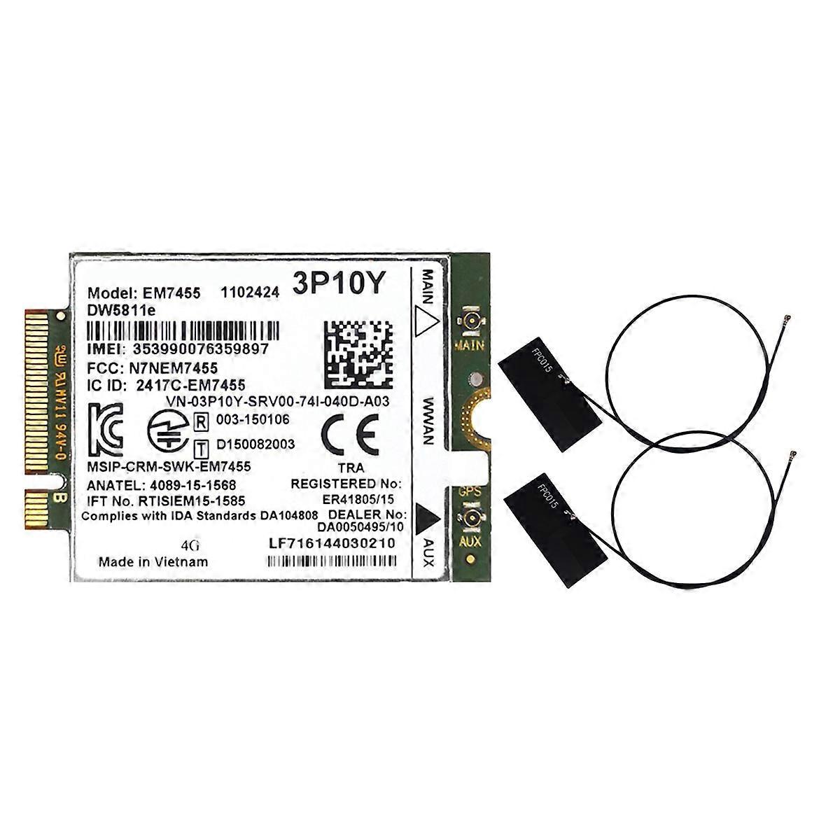 EM7455 DW5811E 4G Module+Antenna 3P10Y CAT6