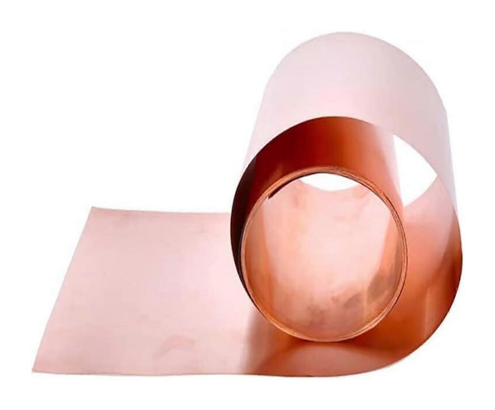 Pure Copper Foil Sheets 2m Length 0.03mm Thick 40mm Width Laboratory And Furniture Processing
