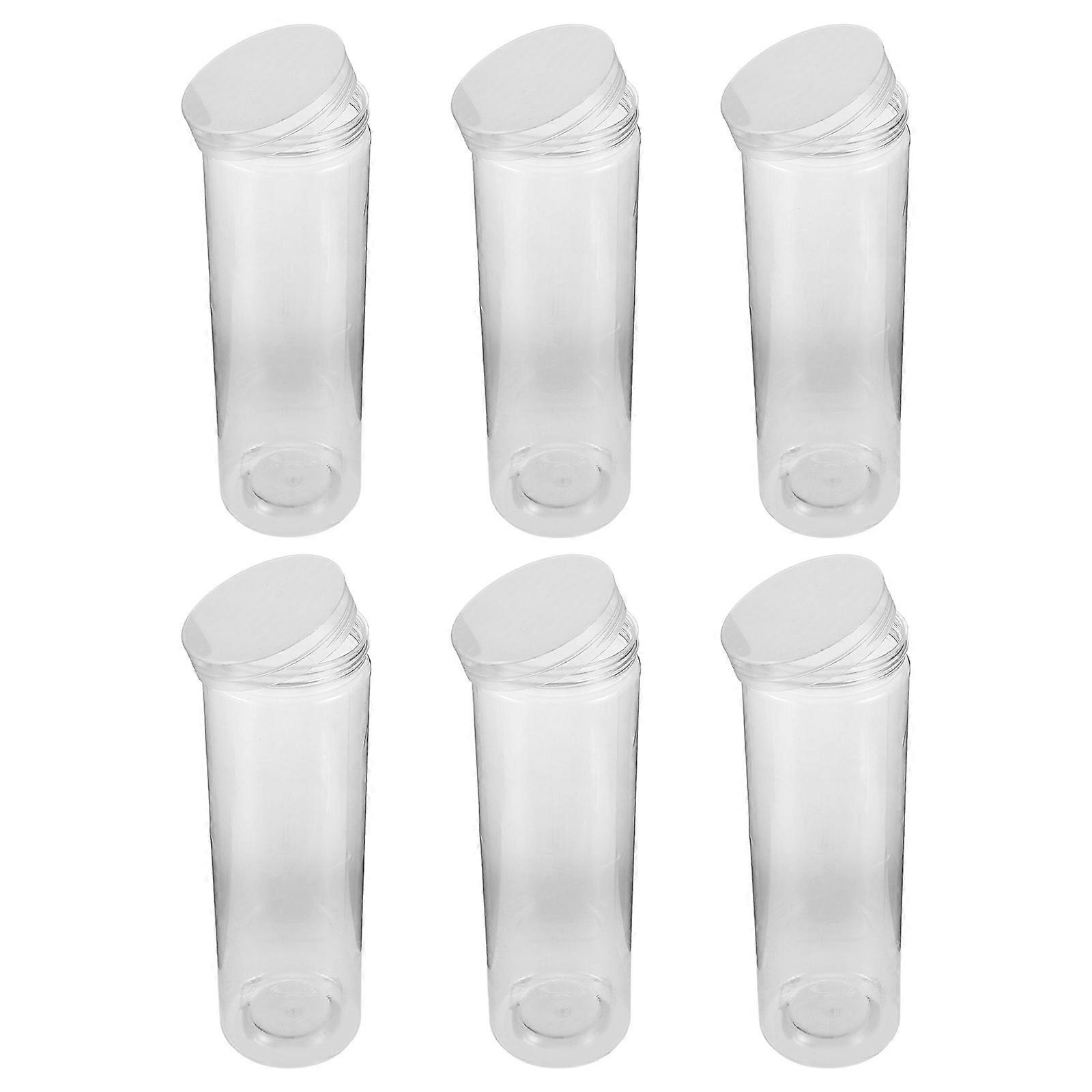 Biscuit Jar Airtight for Kitchen Use 6Pcs Clear Plastic Storage Jars