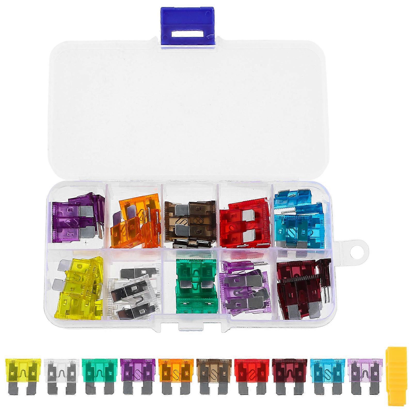 Mini Fuse Kit for Automotive Use with Auto Replacement Parts 50Pcs