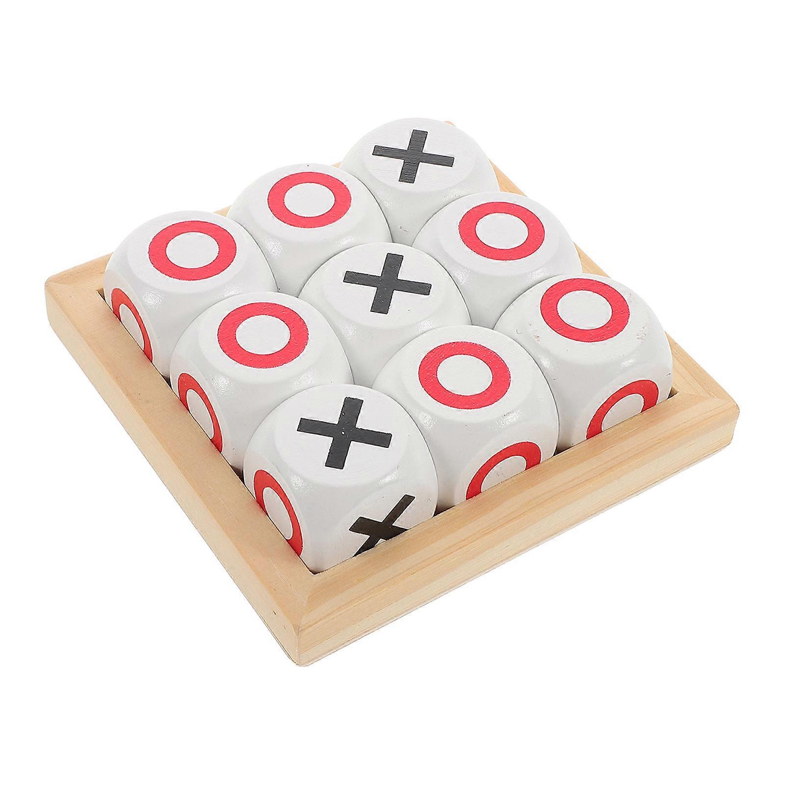 Wood Block Game Set Kids Ox Board Game Toy for Preschool Early Education 3Sets