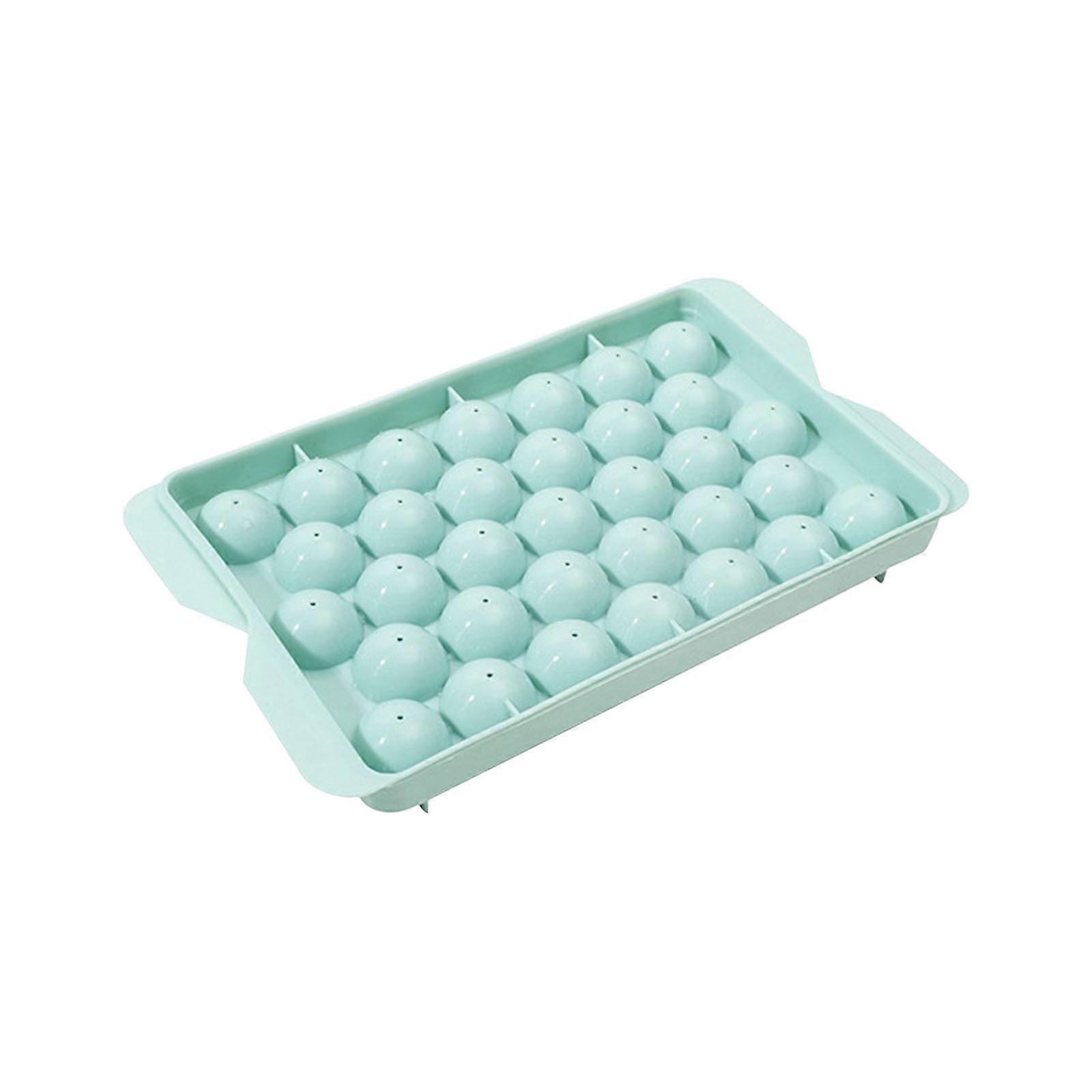 BSJJY Small Ball Round Ice Cube Mold Silicone Sphere Ice Cube Tray Shapes for Freezer with Lid 33pcs Mini Balls Ice Cube Mold,1pc