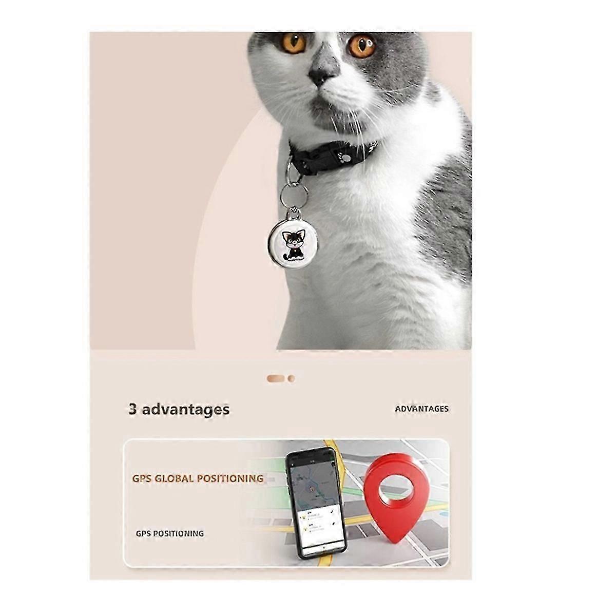 Pet Anti Lost GPS Tracker Bluetooth Smart Waterproof Locator,Cat