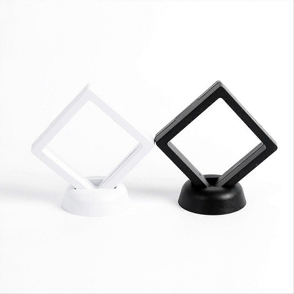 30Pcs 3D Floating Coin Display Frame Stand Storage Boxes B