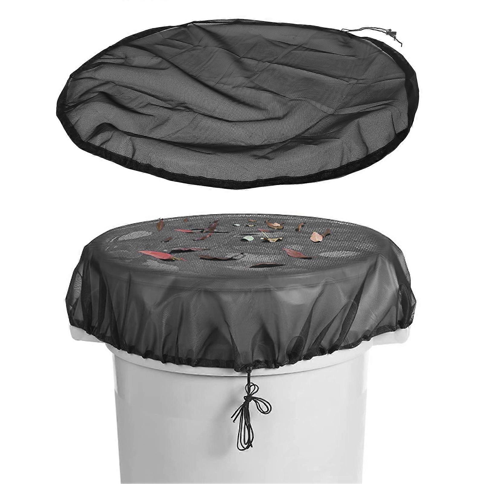 Rain Barrel Mesh Cover 95cm Drawstring Leaf Filter Protector