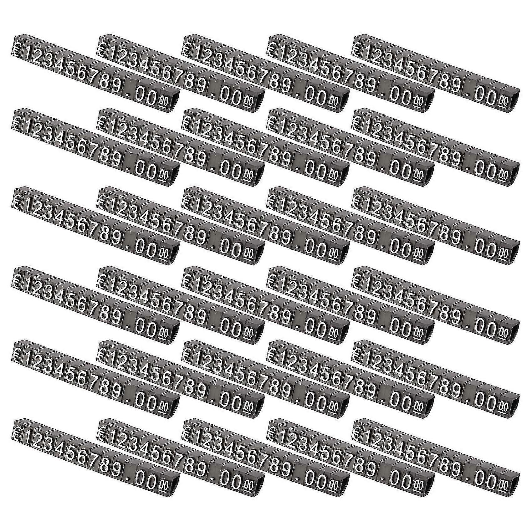 プラスチックキューブ価格表示タグ調整可能な番号スタンドフレームラベルショップ