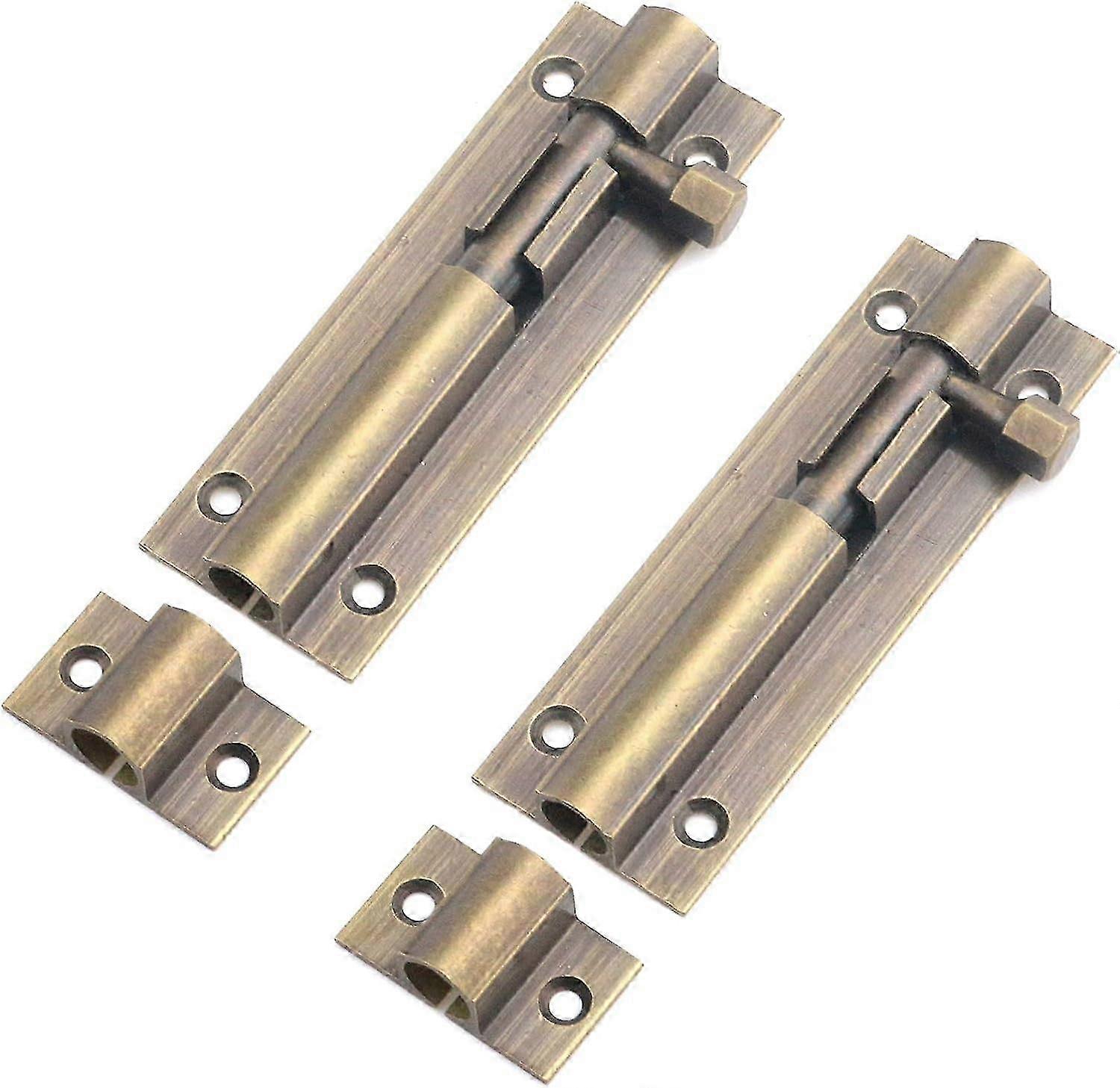 2025 Barrel Bolt Slide Latch Lock Brass Door Security Window Gate Latch Hardware Sliding Door Latch with Screws Pack of 2