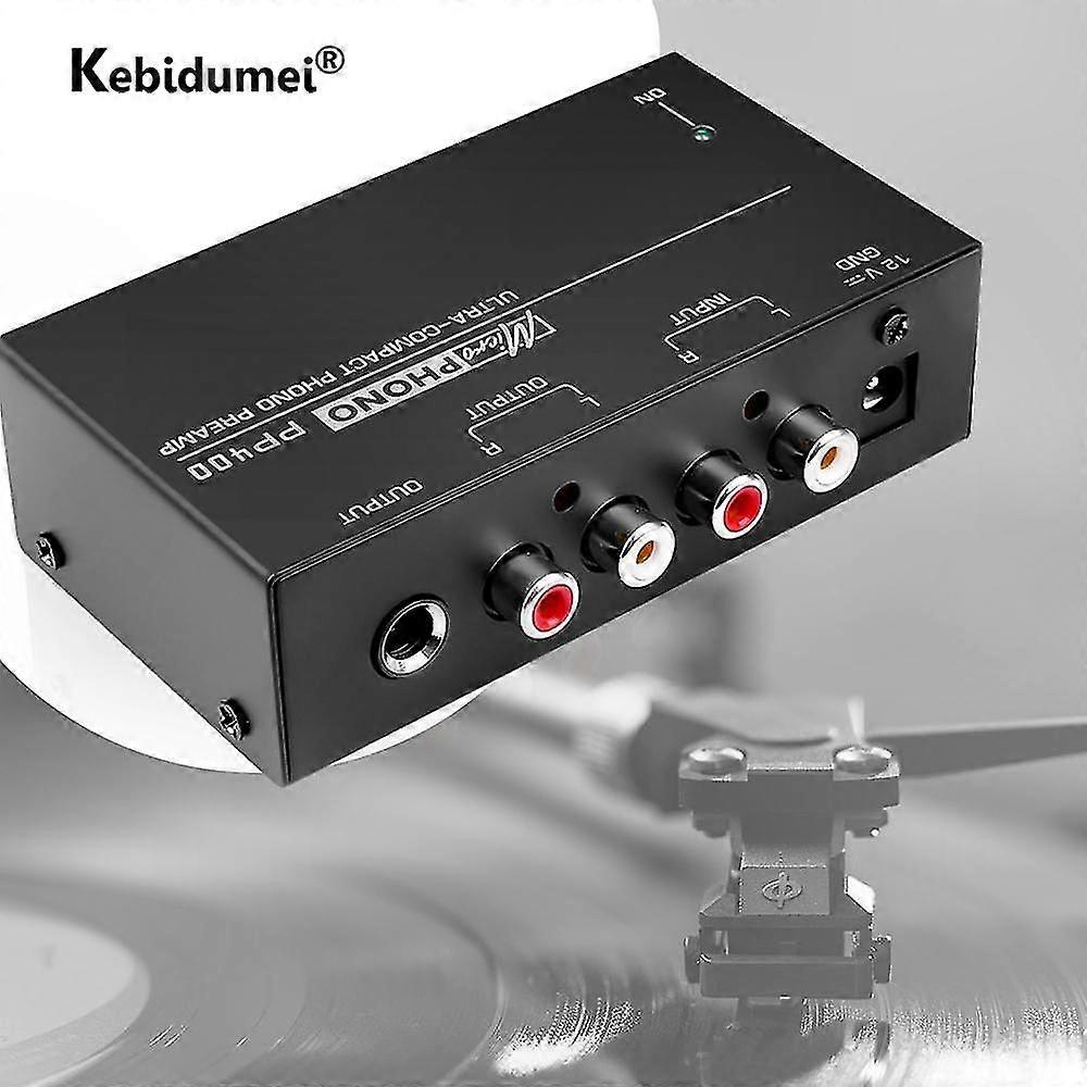 Compact Phono Preamp with RCA & 1/4" TRS Input/Output for Turntables PP400