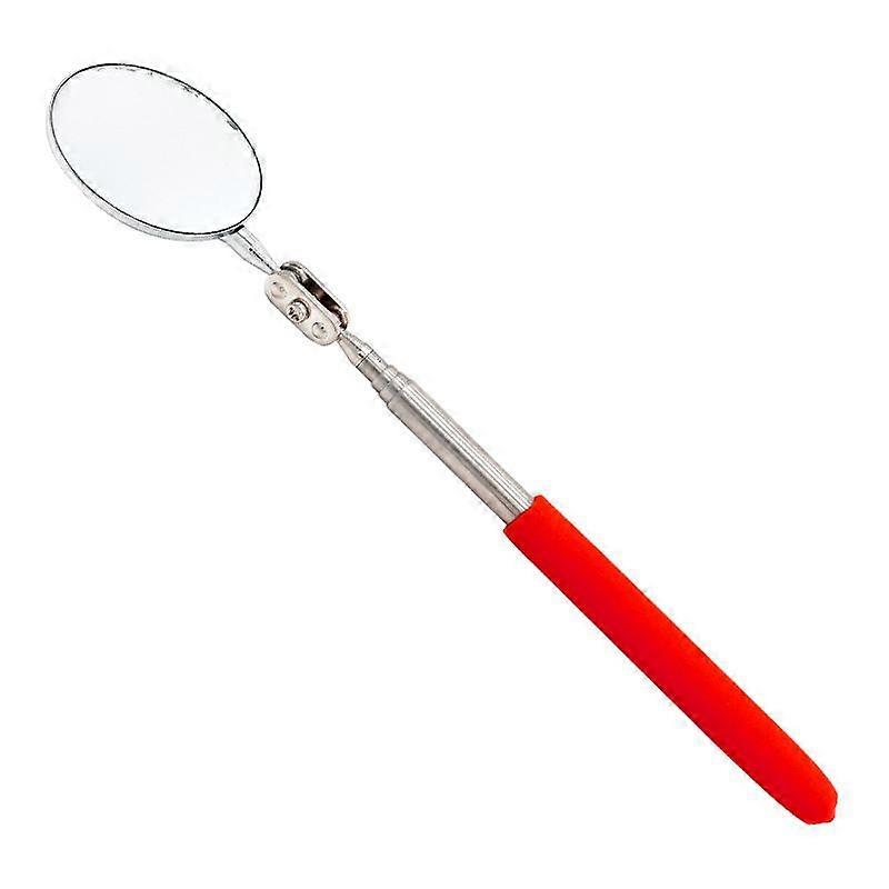 Retractable round inspection telescopic mirror with handle