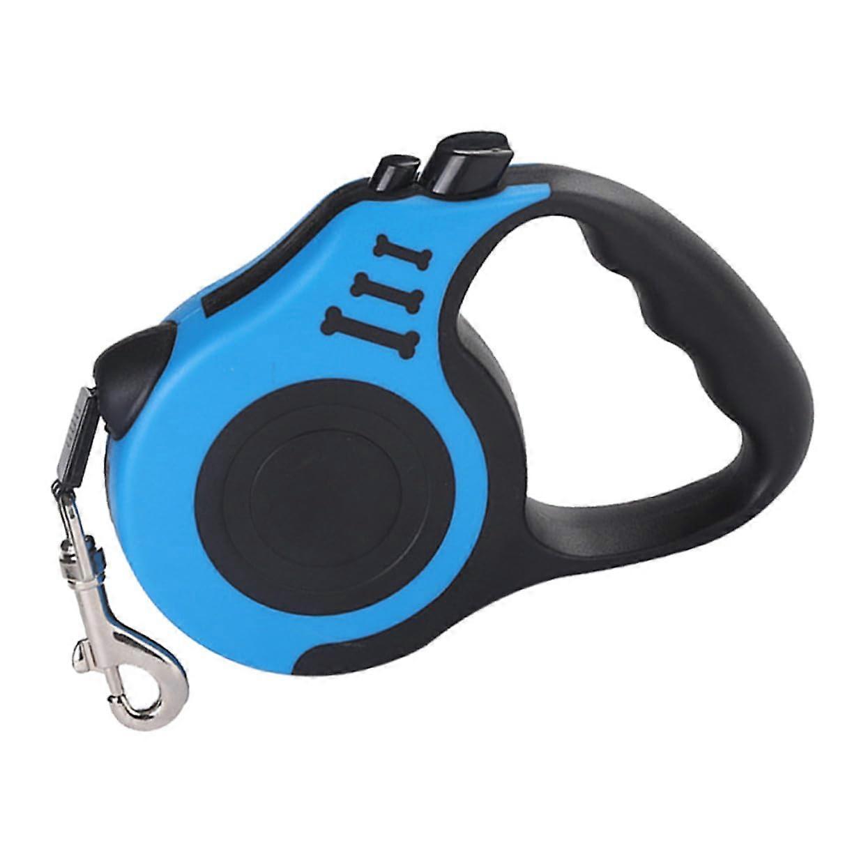 Automatic Retractable Dog Leash Blue Telescopic Rope TearResistant Nylon Belt Alloy Hook Large Handle Outdoor