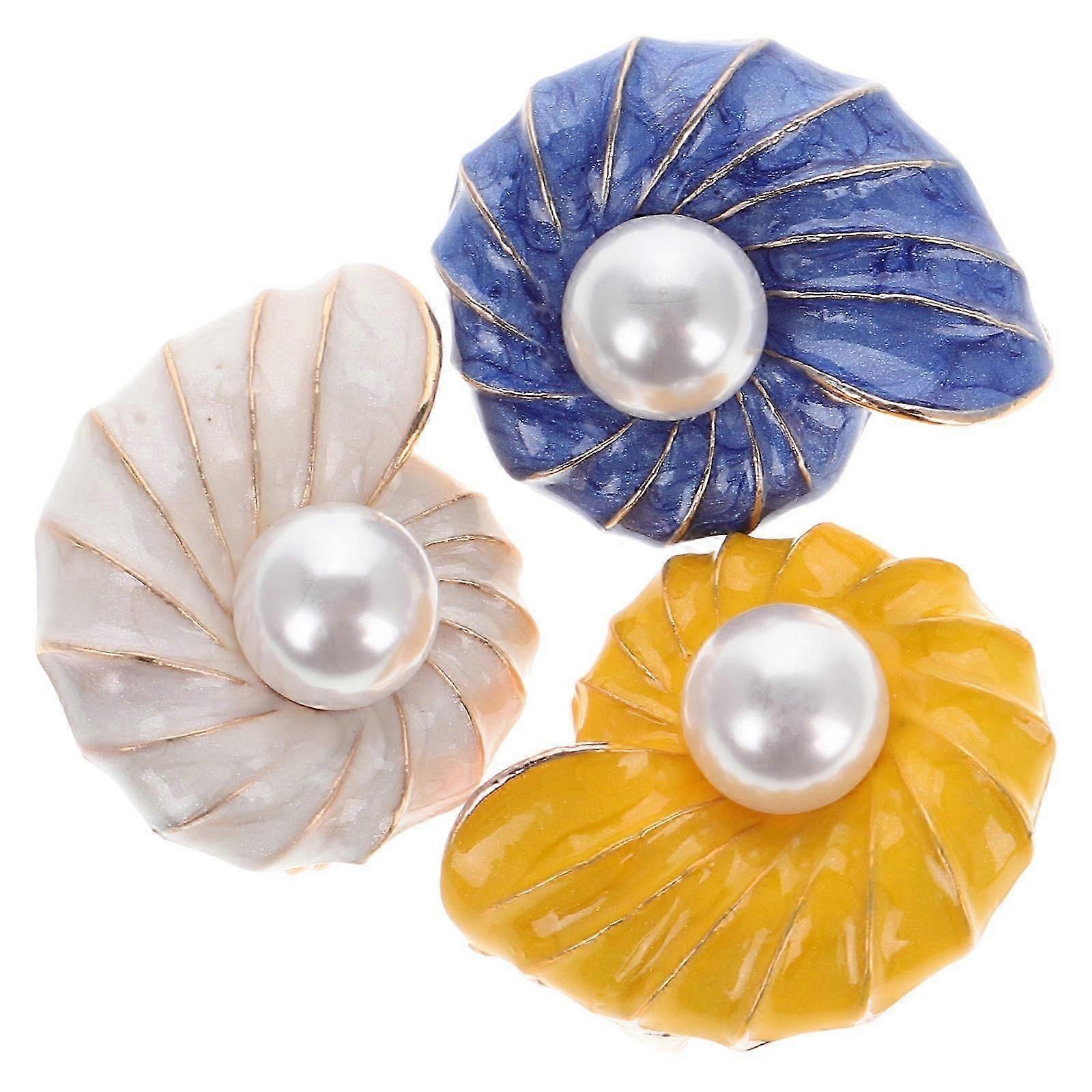 Conch Shaped Brooch Set for Women's