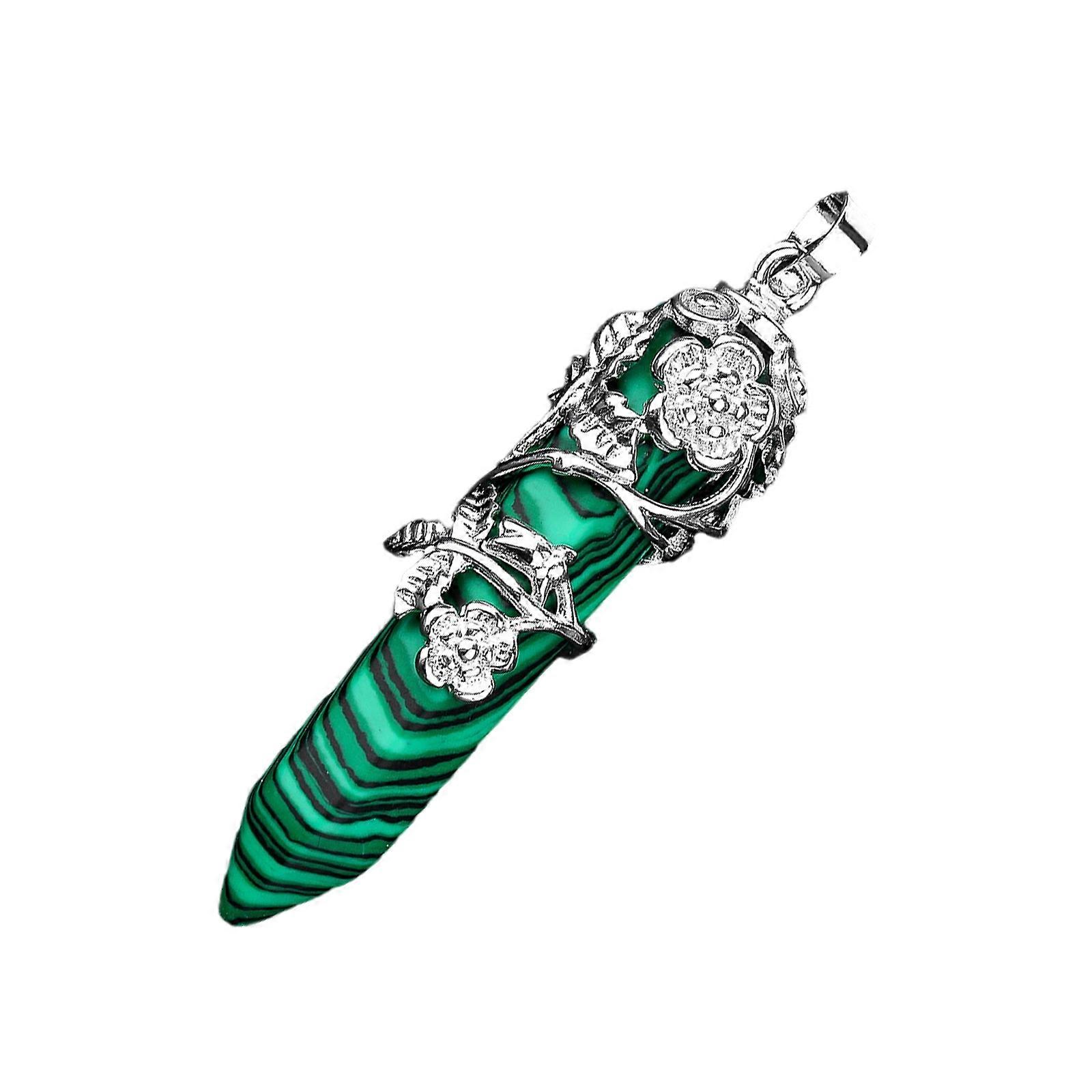 Collier pendentif en cristal conique pointu, orné de fleurs, bijou léger et multicolore, idéal au quotidien.
