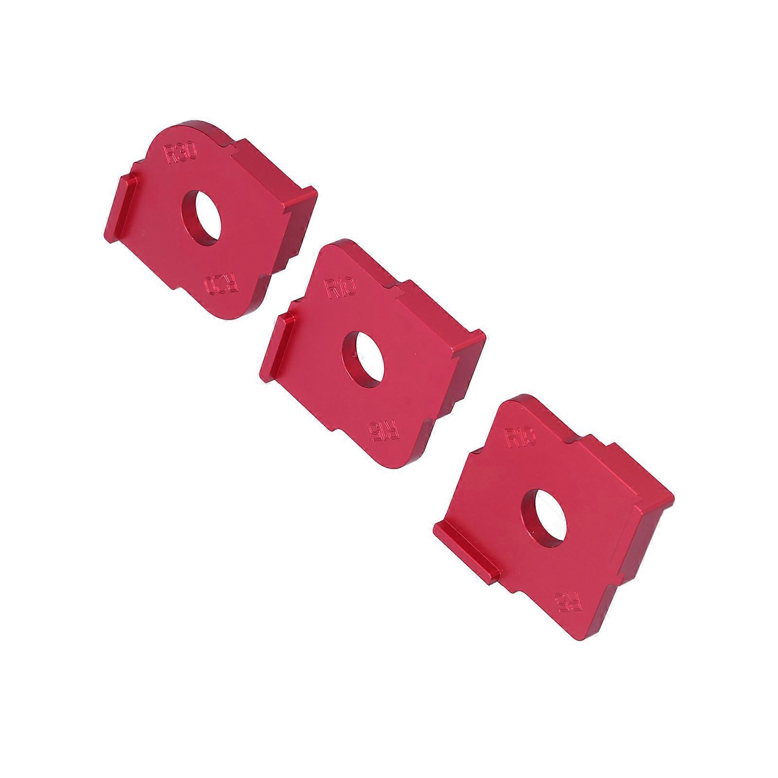 3Pcs Corner Radius QuickJig Template Semicircle Positioning Trimming Tool for Woodworking