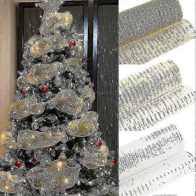 Christmas Tree Ribbon For Xmas Tree Decorations