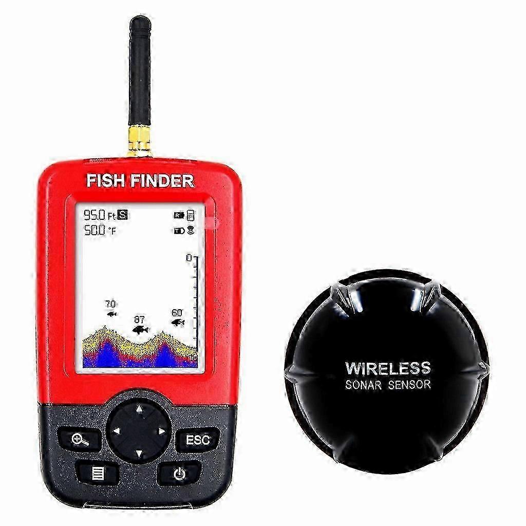 Smart Portable Fish Finder 100m Wireless Sonar Sensor Sounder Lcd Fishfinder