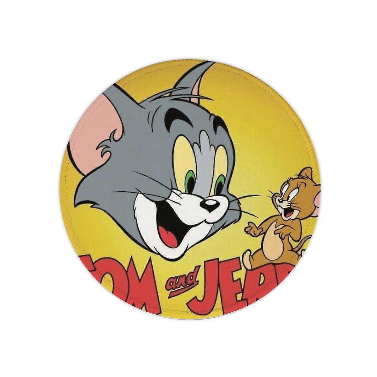 Tom and Jerry Animation mouse pad Office home non-slip round hand support desk pad