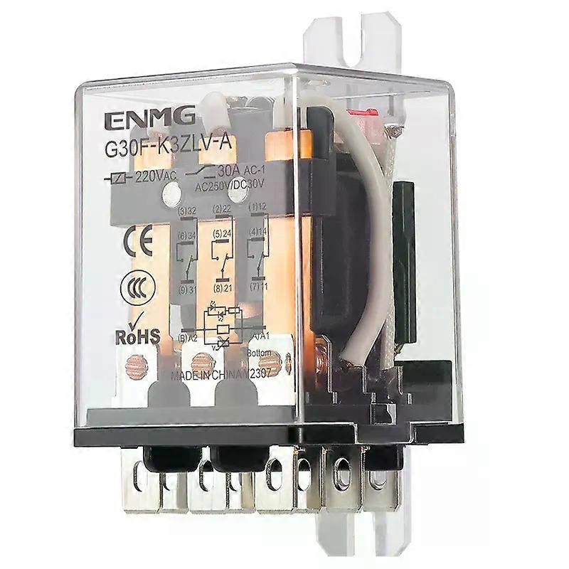 ENMG G30F High Current 30A Intermediate Relay High Power Compact Triple Open Triple Close DC30v24VDC 220VAC Induction LED Lights