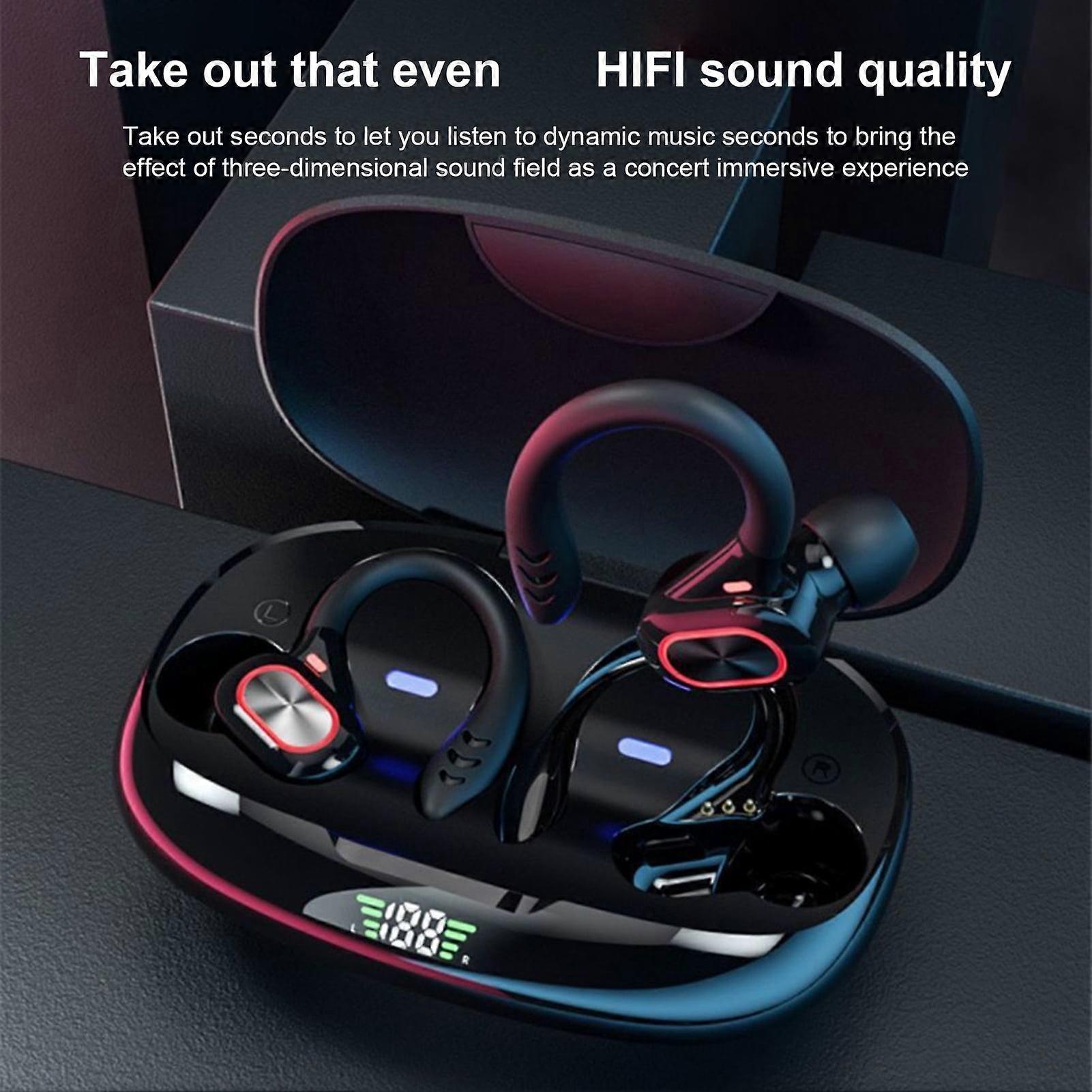SUSUchens Wireless Headphones, Compatible with 5.0, Noise Reduction, Low Latency, Charging Case, Ergonomic Sport Buds