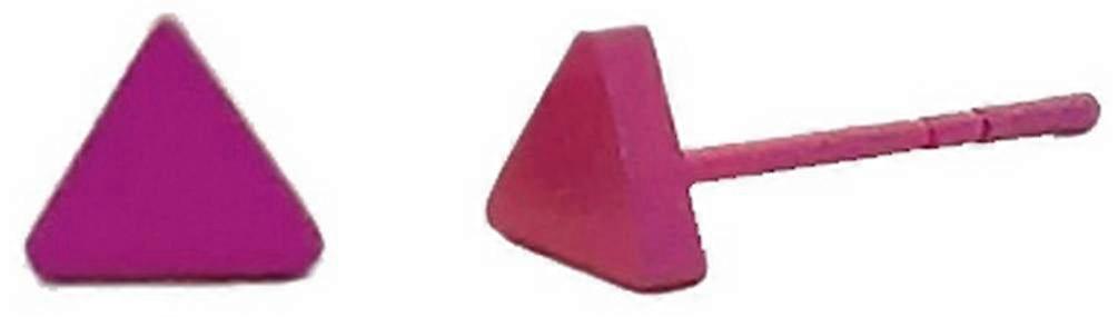 Ti2 Titanium Triangle Stud Earrings - Pink