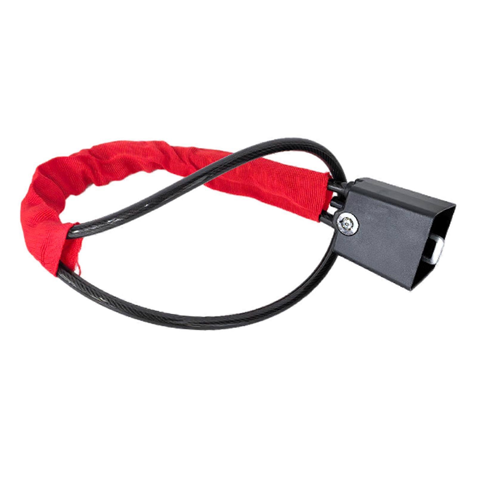 High Security Vehicle Steering Wheel Lock Metal Construction Compact Design Security Device Universal Compatibility  Red