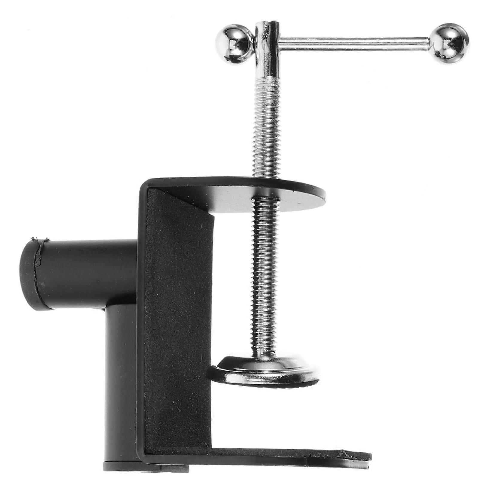Desk Clamp Mic Holder for Live Streaming and Recording, Adjustable Dual Tube Stand for Phones, Tablets, and Computers