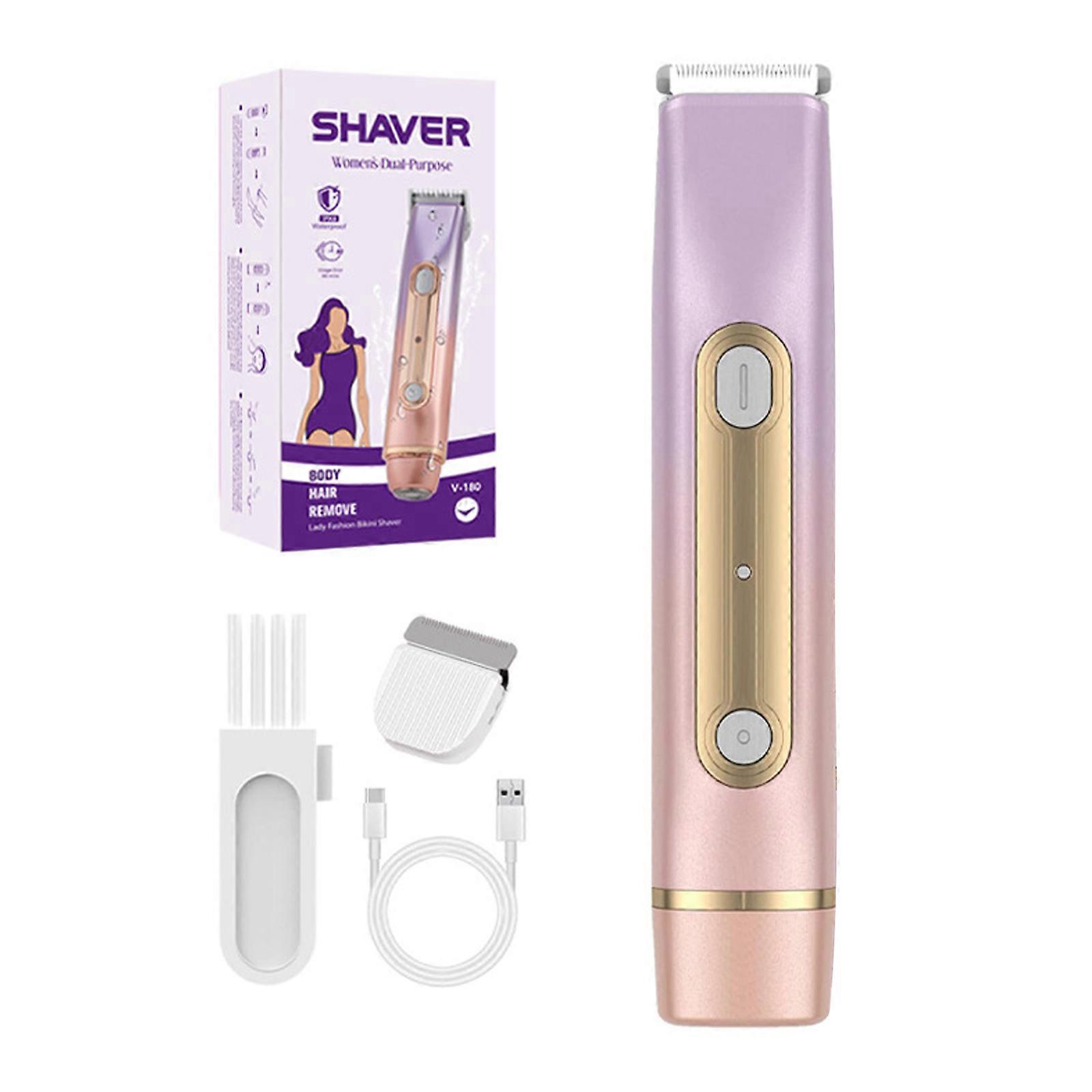 Rechargeable Depilation Device Double Function Epilator Pruner Impermeable Plan Delicate Gentle Multicolor