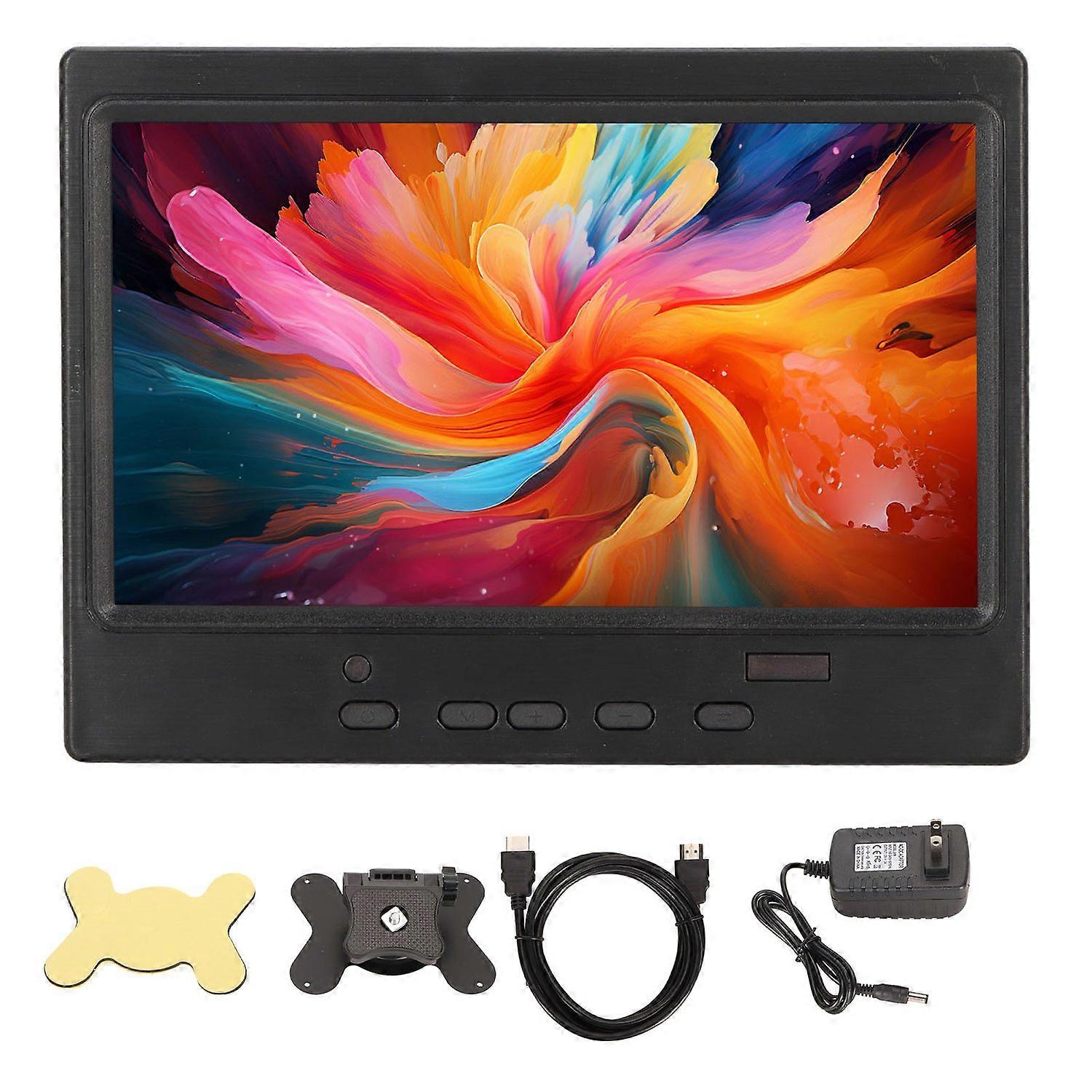 7 Inch Portable Monitor 1024x600 Supports HD Multimedia Interface VGA AV Portable Display with Suppo